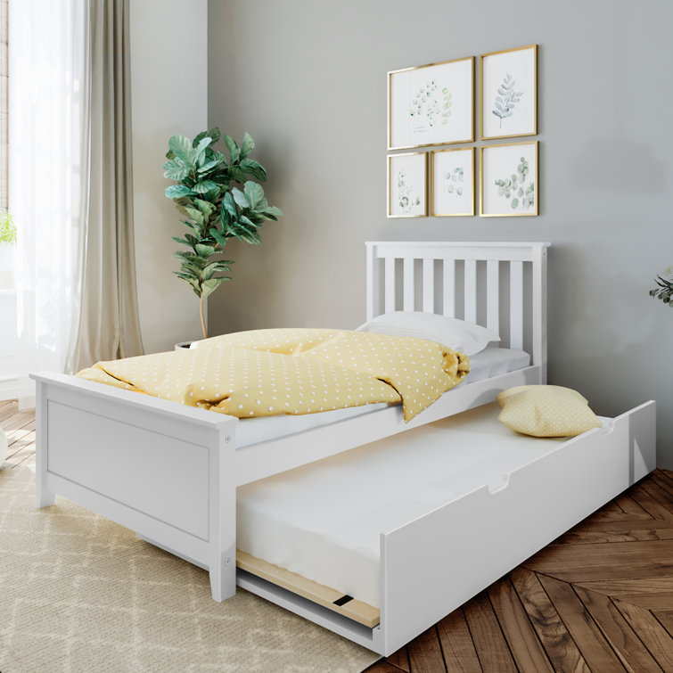 Harriet Bee Boling Twin Solid Wood Platform Bed with Trundle by Harriet